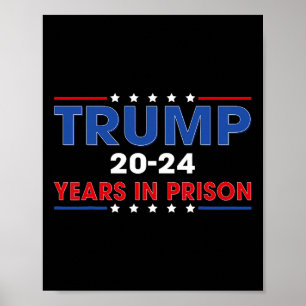 Vintage Trump 20-24 Years In Prison Funny Anti-tru Poster
