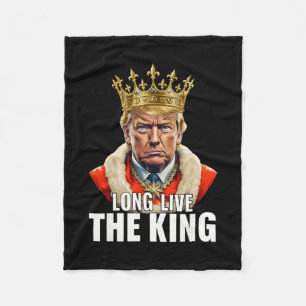 Vintage Trump Long Live The King American Patrioti Fleece Blanket