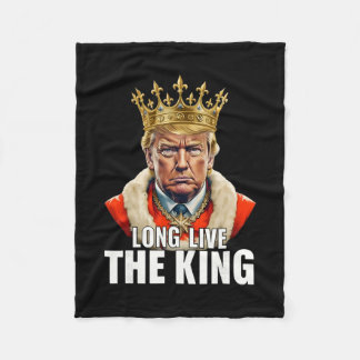 Vintage Trump Long Live The King American Patrioti Fleece Blanket
