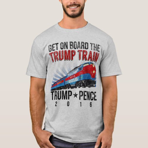 Vintage Trump Pence 2016 Donald Trump Train T_Shirt