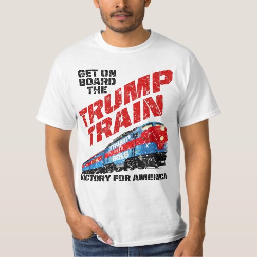 Vintage Trump Train T_Shirt Get on Board Victory