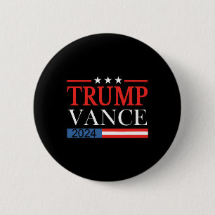 Vintage Trump Vance 2025 Retro Us Flag Men Women T Button