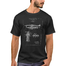 Vintage Trumpet Patent Blueprint
