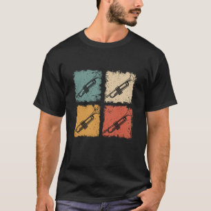 Vintage Trumpet Player Retro Marching Band Trumpet T-Shirt