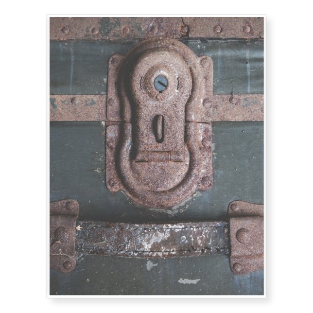 Vintage Trunk Lock Temporary Tattoos (Front)