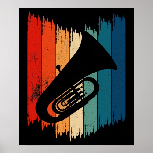 Vintage Tuba Retro Tuba Poster