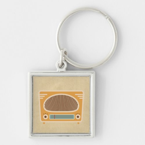 Vintage Tube Radio Collector Keychain