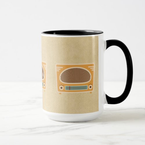 Vintage Tube Radio Collector Mug