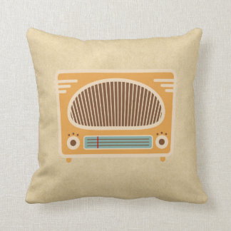 Vintage Tube Radio Collector Throw Pillow