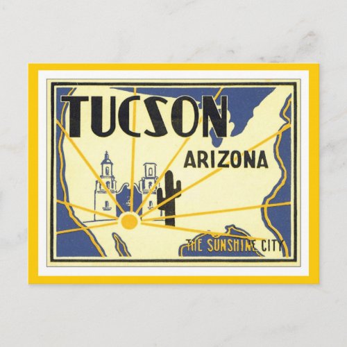 Vintage Tucson Arizona Postcard