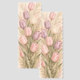 Vintage Tulip Botanical Glossy Bookmark