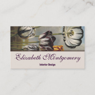Vintage Tulip Flowers Professional Business Card