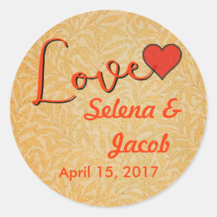 Vintage Tulip Morris Painting Collection Classic Round Sticker