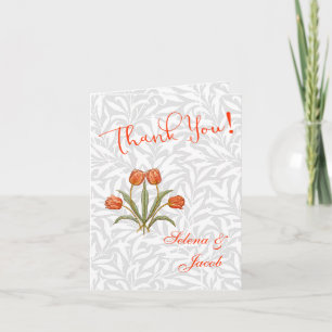 Vintage Tulip Morris Painting Collection Letterpress Thank You Card