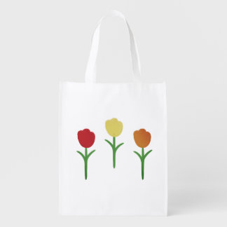 Vintage Tulip Reusable Grocery Bag