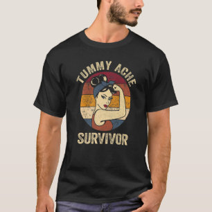 Vintage Tummy Ache Survivor Men Women IBS Stomacha T-Shirt
