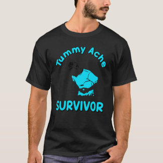 Vintage Tummy Ache Survivor Stomachache IBS  Men W T-Shirt