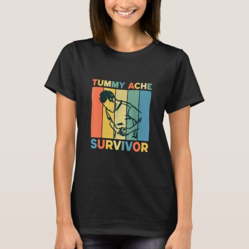 Vintage Tummy Ache Survivor Stomachache IBS Retro  T_Shirt