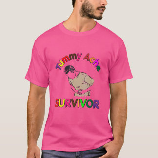 vintage Tummy Ache Survivor Stomachache Retro T-Shirt