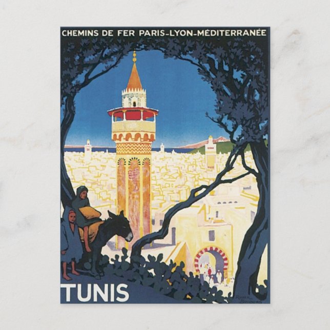 Vintage Tunis Africa Postcard (Front)