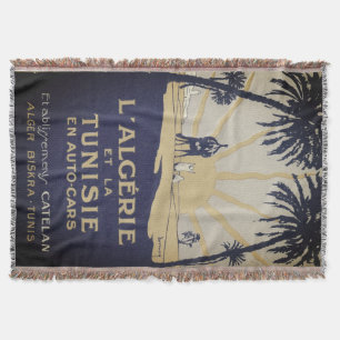 Vintage Tunisie Throw Blanket