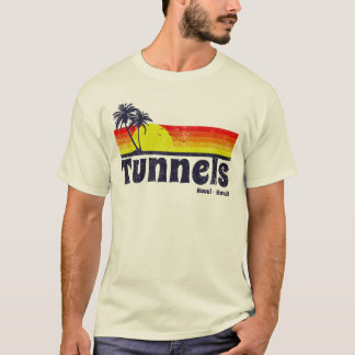 Vintage Tunnels Beach Haena Kauai Hawaii T-Shirt