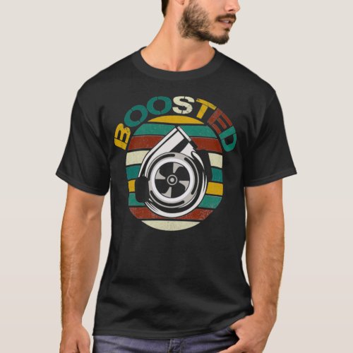 Vintage Turbo Car Boosted Car Lover Car Racing T_Shirt