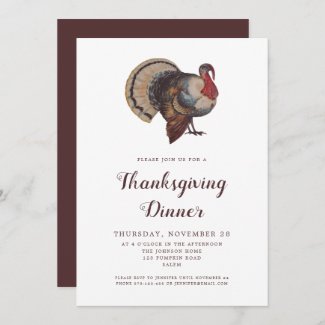 Vintage Turkey Friendsgiving Dinner Party