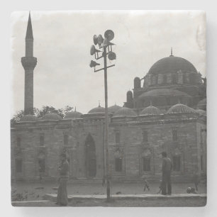 Vintage Turkey Istanbul Beyazit camii mosque Stone Coaster