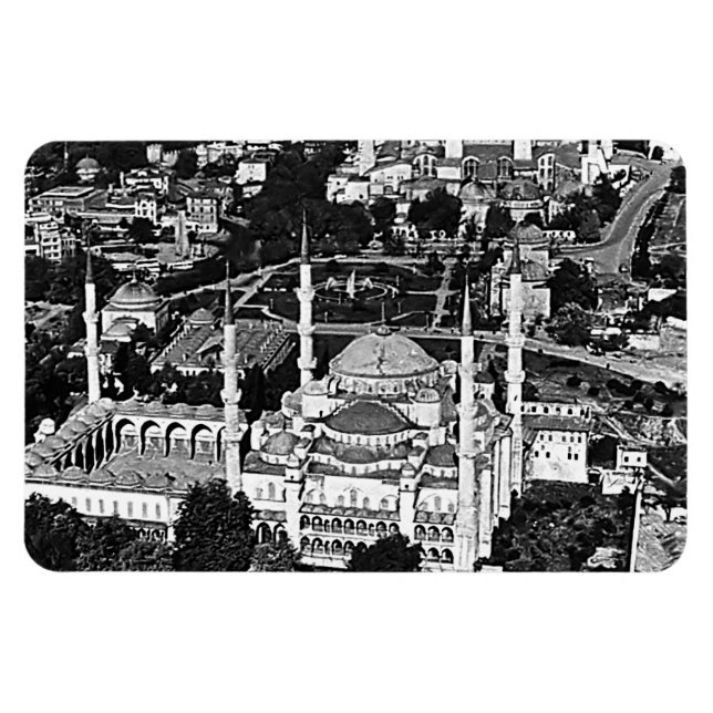 Vintage Turkey Istanbul blue mosque overview 1970 Magnet (Horizontal)
