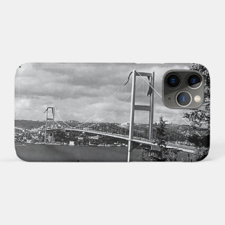 Vintage Turkey Istanbul Bosphorus bridge iPhone 11 Pro Case