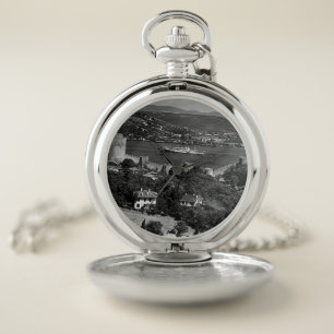 Vintage Turkey Istanbul Bosphorus fortress Canvas Pocket Watch