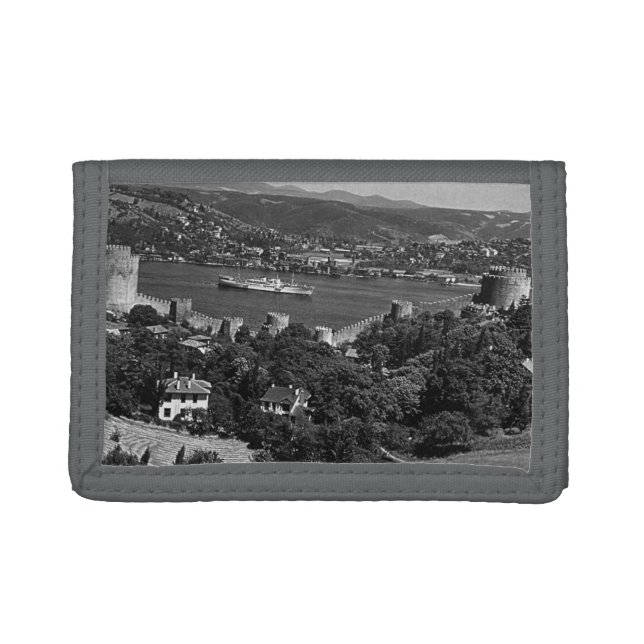Vintage Turkey Istanbul Bosphorus fortress Canvas  Trifold Wallet (Front)