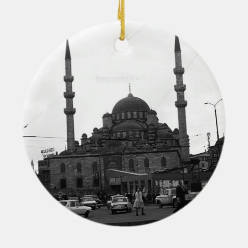 Vintage Turkey Istanbul The Yeni Camii mosque 1970 Ceramic Ornament