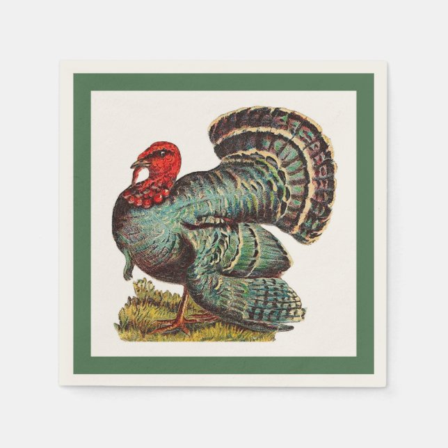 Vintage Turkey Napkins (Front)