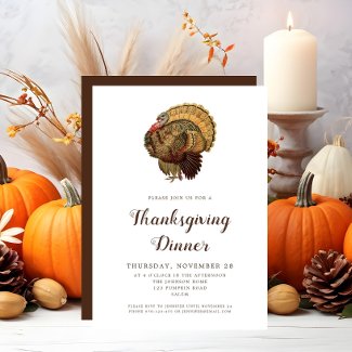 Vintage Turkey Thanksgiving Dinner