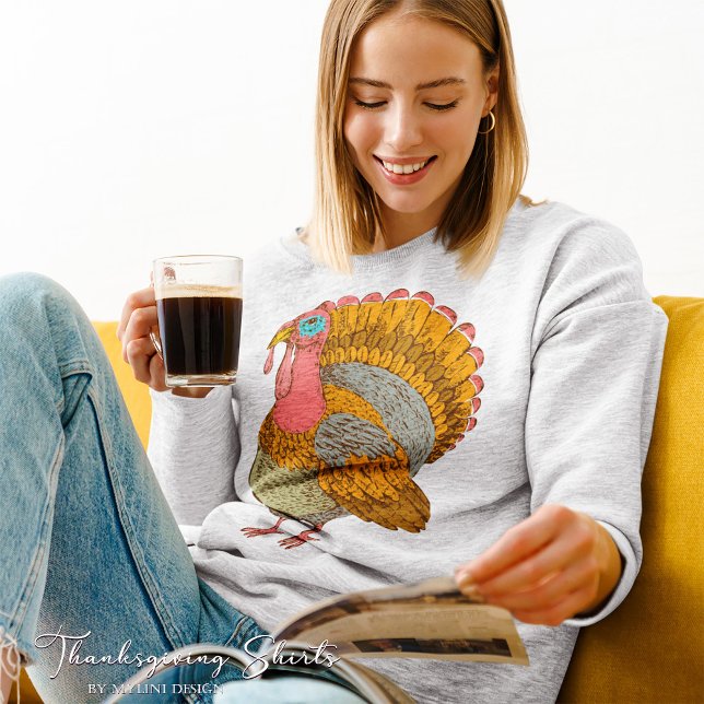 Vintage Turkey Thanksgiving Sweatshirt (Creator Uploaded)