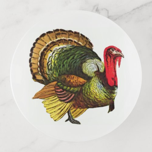 Vintage Turkey Trinket Tray