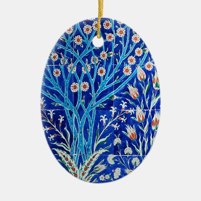 vintage turkish tiles ceramic ornament (Front)
