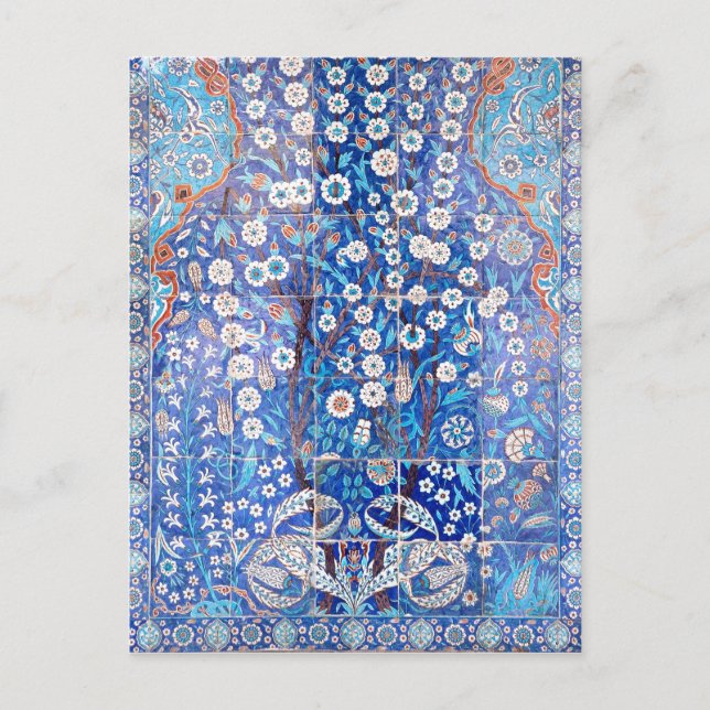 Vintage turkish tiles postcard (Front)