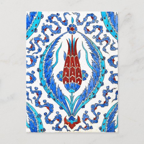 Vintage turkish tiles postcard