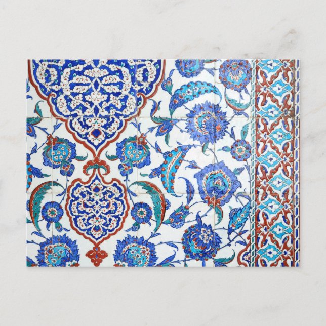 Vintage turkish tiles postcard (Front)