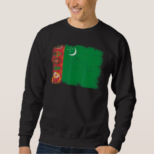 Vintage Turkmenistan Flag Turkmen Independence Day Sweatshirt