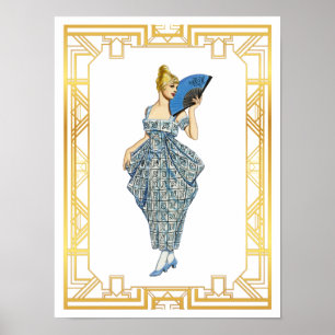Vintage Turn of Century Fashion Vintage Art Poster