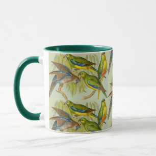 Vintage Turquoise Parrot Mug