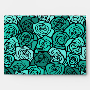 Vintage turquoise roses Envelope