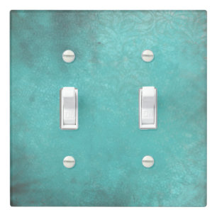 Vintage Turquoise Weathered Look Light Switch Cover