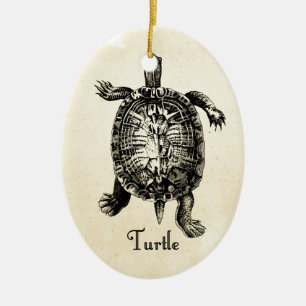 VINTAGE TURTLE CERAMIC ORNAMENT