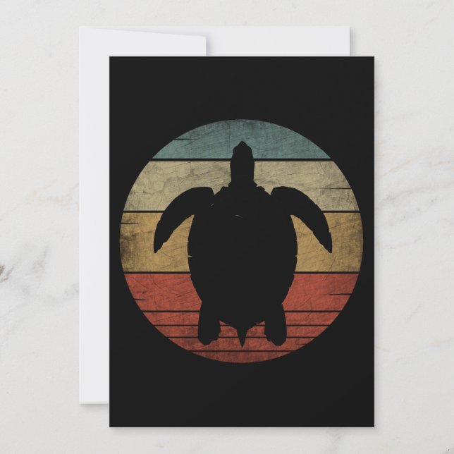 VINTAGE TURTLE  INVITATION (Front)