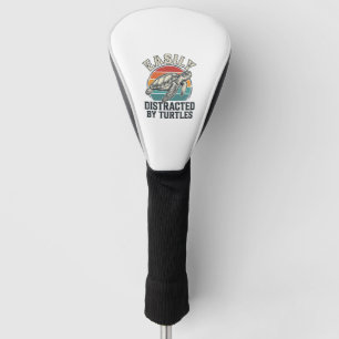 Vintage Turtle Lover Easily Distracted by Turtles Golf Head Cover